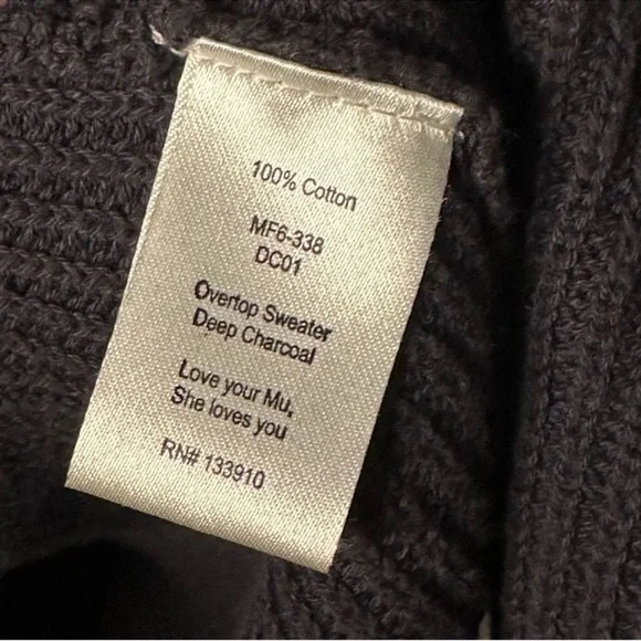 Show Me Your Mumu Mellow Overtop Sweater Charcoal Gray Oversized Small Black - Picture 4 of 4